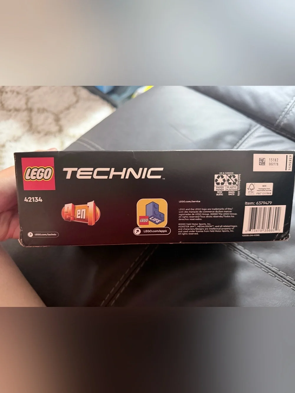 Lego Technic Light Blue and Red Monster Jam Megalodon Pull-Back Vehicle - Picture 3 of 3